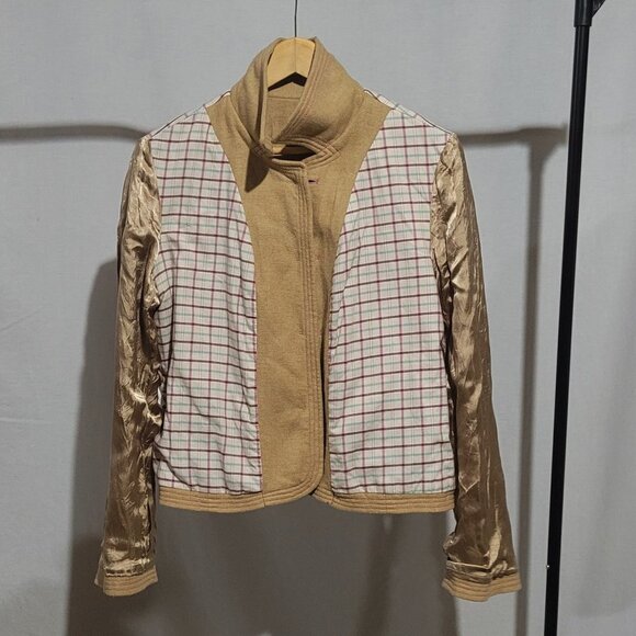 Gap jacket cropped winter fall wool blend coat light brown tan camel neutral - Picture 9 of 16